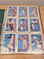 Lot 801 Topps Baseball Card Lot In Binder 1993-1994 Bonds Griffey Draft Picks