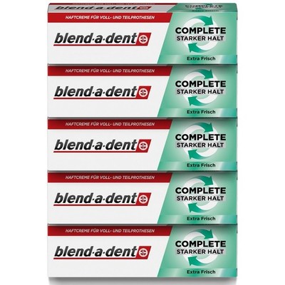 blend-a-dent 5 x 47g Super Haftcreme Starker Halt Extra Frisch
