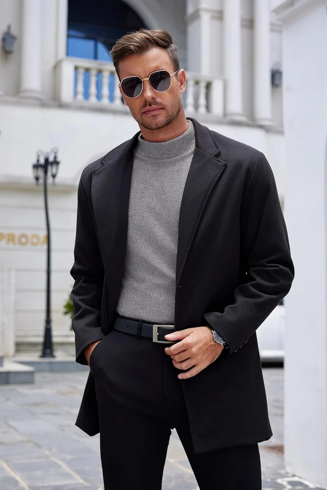 Camisas básicas térmicas cuello alto manga larga cuello tortuga lig para hombre Foto 4 de 4