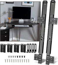 14" Keyboard Slide Heavy Duty Ball Bearing Slides Computer Tray under Desk Rails