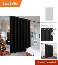 Luxurious Black Thermal Insulated Curtain - 100% Blackout, Soundproofing Design