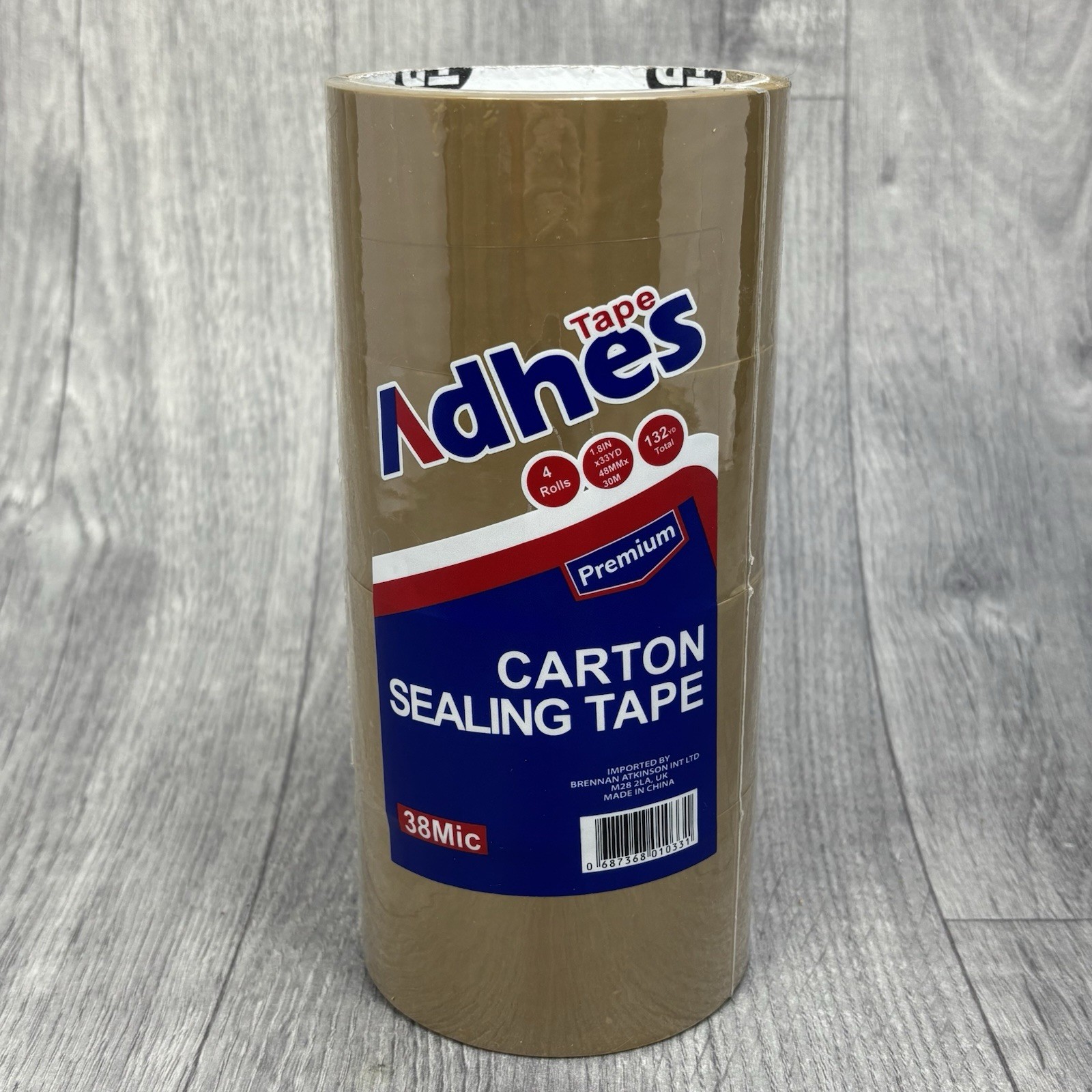 Brown Tape Carton Sealing Pakcing Parcel Tape (48mm x 30m) Adhes 4x Rolls
