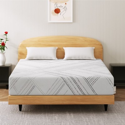 6'' Twin Mattress Cooling Gel Memory Foam Medium Firm Mattress in a Box, White