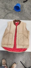 Vintage Walls Blizzard Pruf Insulated Cotton Canvas Duck Vest USA Men L Distress