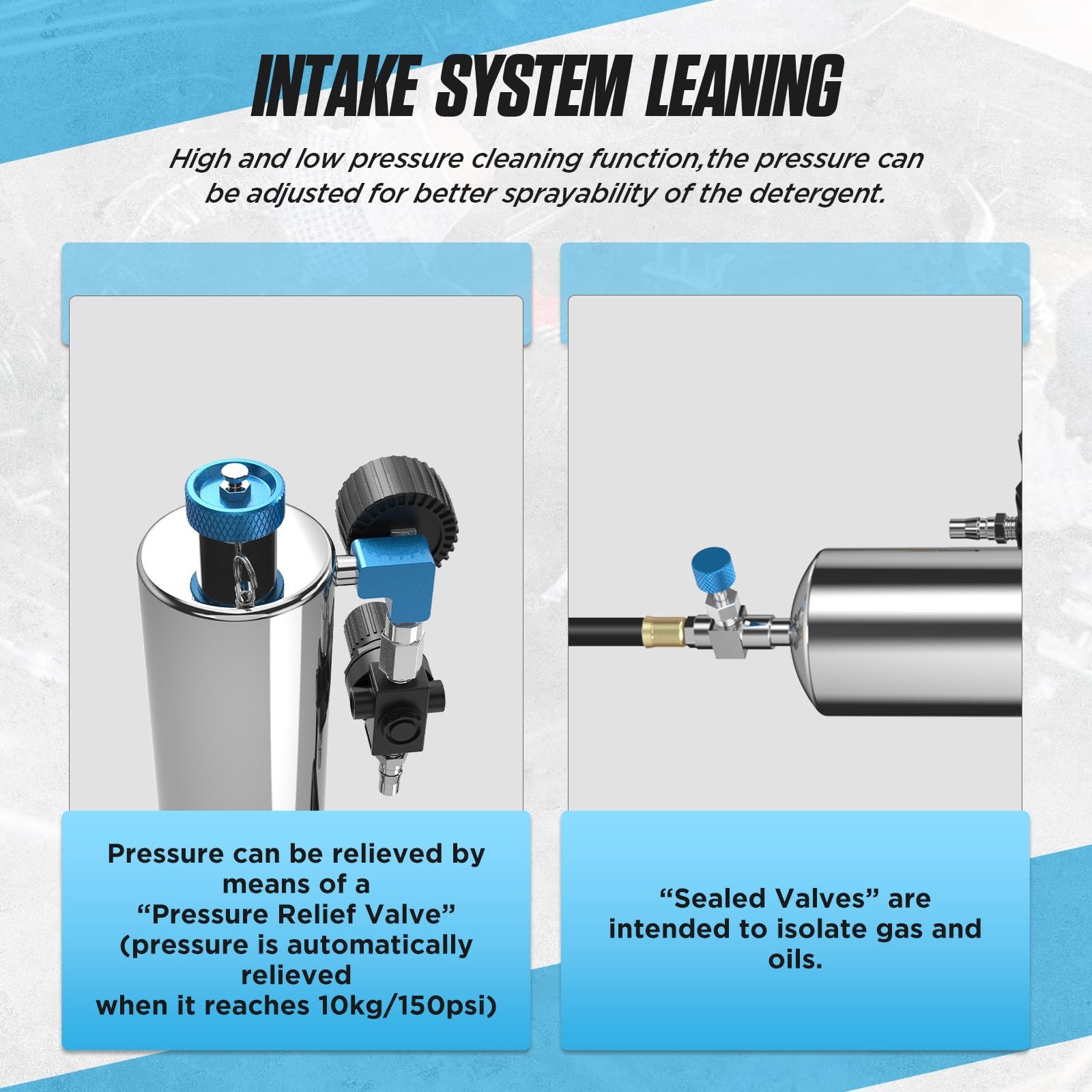 Fuel Injector Cleaner Kit 1000ML Automotive 150PSI Fuel Injector Cleaner Tool...