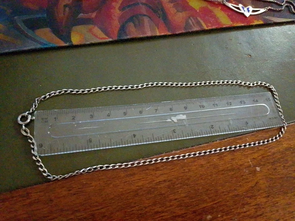 Collanina Girocollo In Argento 925 Vintage Fine Da Bambino Semplice - Immagine 3 di 4