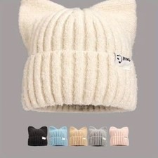 New Autumn winter Fashionable cat ear knitted cap Woolen hat Warm Casual hats