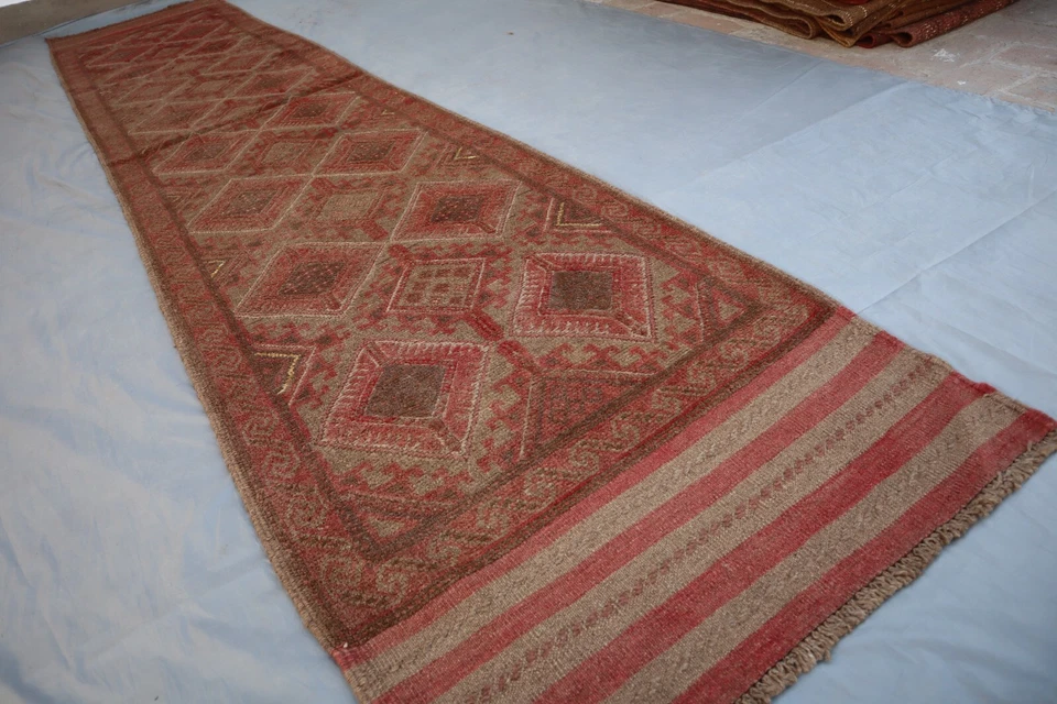 2x12 "Afghan Mishwani – Handmade Wool Rug, Vibrant Nomadic Motifs, Long Narrow" - Image 4 of 4
