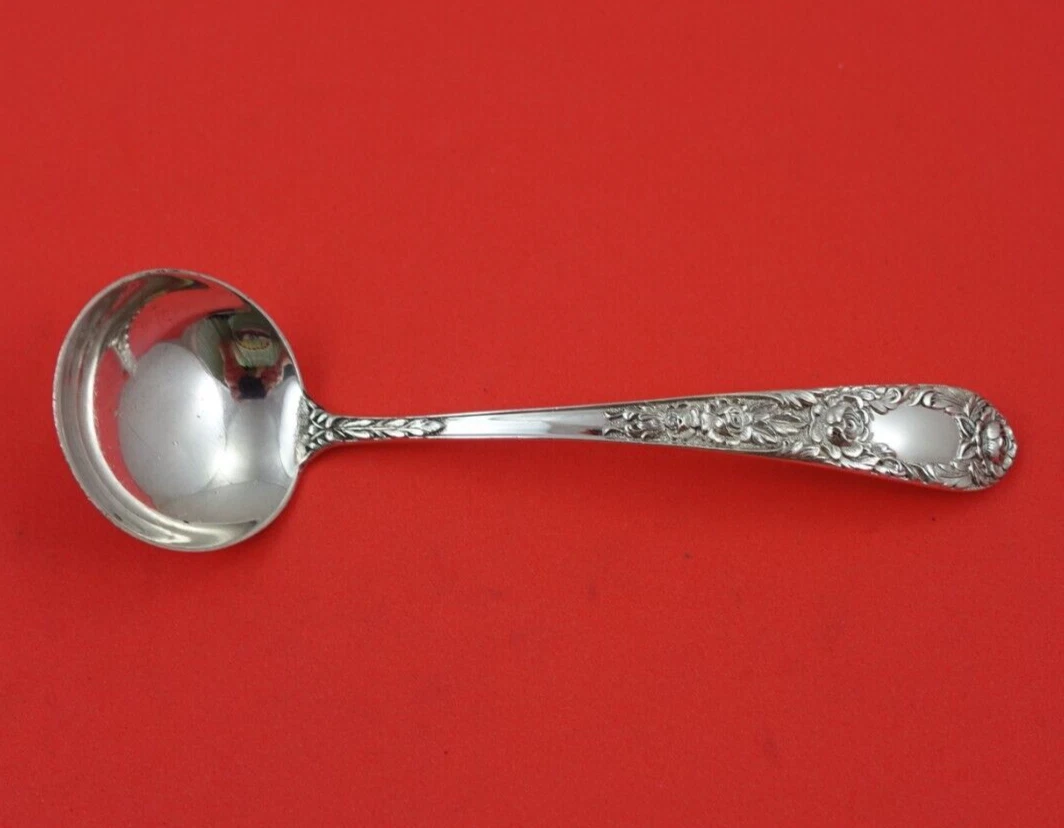 Rose by Kirk Sterling Silver Sauce Ladle 5 3/8" Serving Heirloom Silverware
