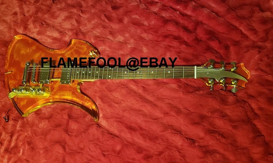 B.C. Rich Gibson Epiphone Acrylic Mockingbird Transparent Amber