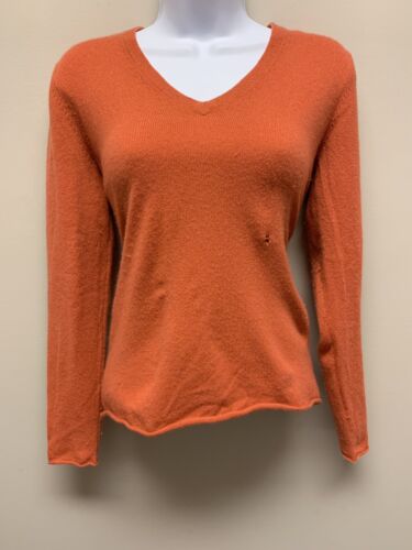 Cullen Cashmere Long Sleeve Sweater Blouse Top Womens Medium V Neck - Picture 2 of 6