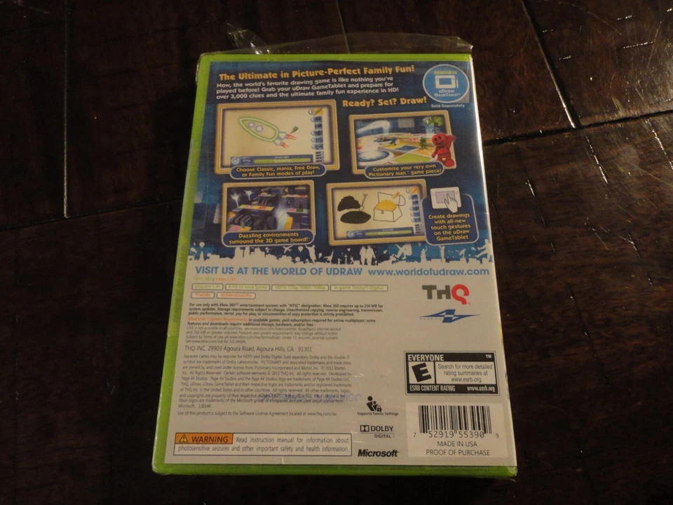 Pictionary: Ultimate Edition (Microsoft Xbox 360, 2011) SEALED WITH TEAR - Image 2 of 4