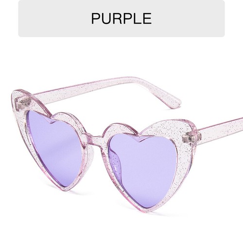 Retro Lolita Love Heart Shape Sunglasses UV400 Cat Eye Women Vintage Glasses A w - Picture 27 of 46