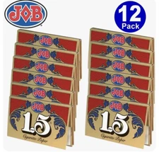 12X JOB Gold 1 1/2 1.5 Rolling Papers 12 Booklet (24 Paper Each)