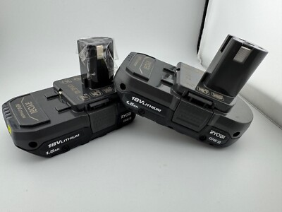 #ad 2 PACK GENUINE RYOBI ONE PBP002 18V 1.5AH LITHIUM ION BATTERY $32.00