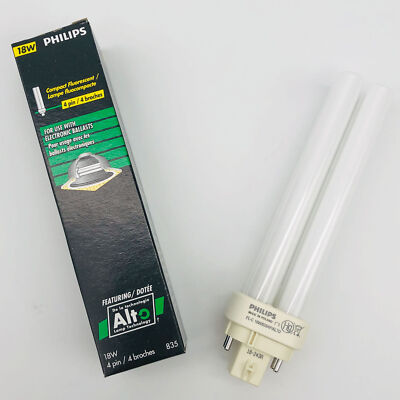 1x Philips 383323 Lamp PL-C 18W/835/4P/Alto 3500K White 1250 Lumens Industrial