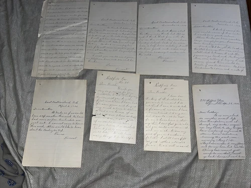 8 Antique 1906 Letters to Brother Local Keene NH New Hampshire Official Attorney