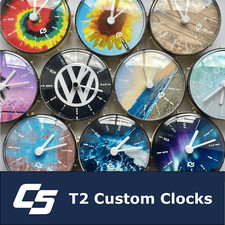 Vw Volkswagen Type 2 T2 Late Bay Window Classic Campervan Dashboard Clock Custom