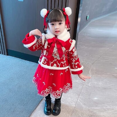 chinese new year dress girls Red Dress for Girls Chinese New Year Hanfu