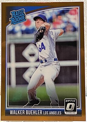 2018 Donruss Optic Bronze Prizm Rated Rookie #41 Walker Buehler L.A. Dodgers