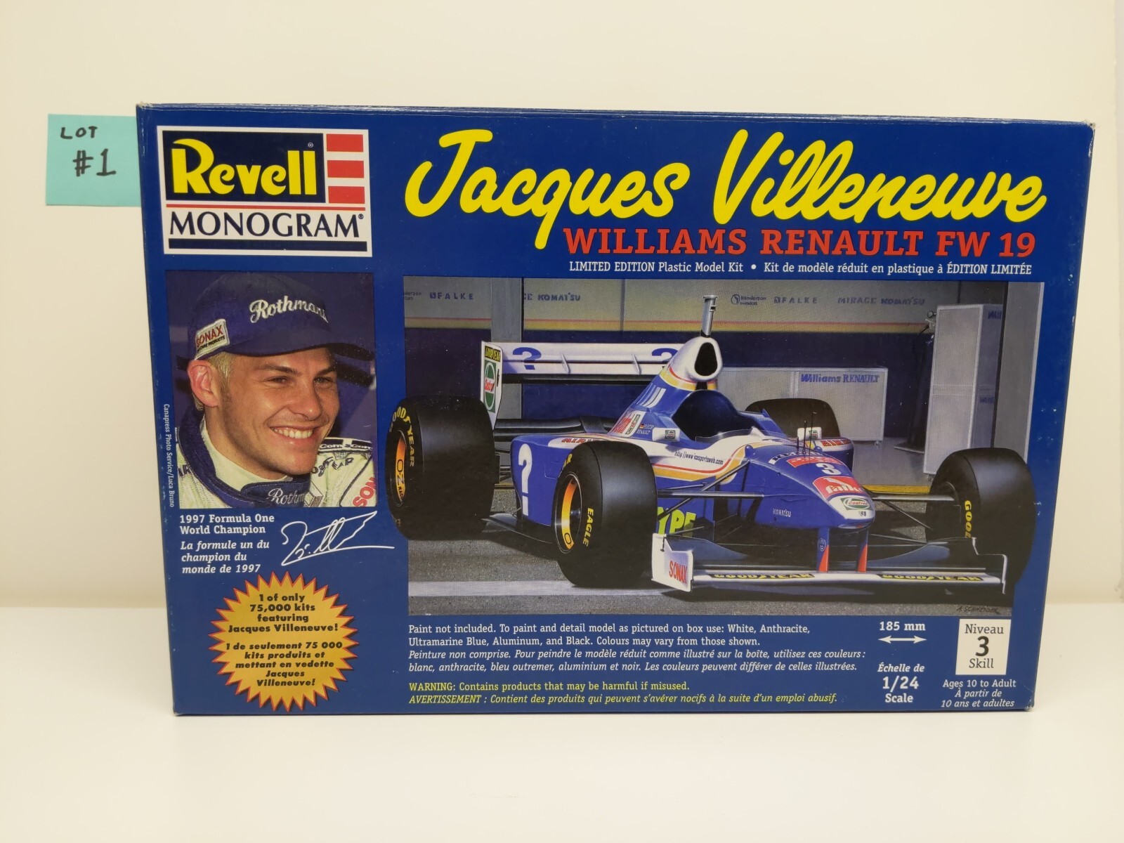 Revell Limited Edition Jacques Villeneuve Williams Renault FW19 F1 Model Kit 72110