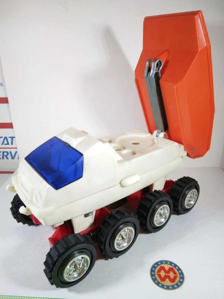 🚀🌕 Camión de volteo TOMY MOON EXPLORER LUNAR años 70 juguete espacial a batería JAPÓN Foto 3 de 4