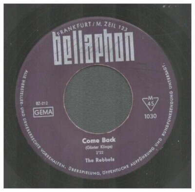 The Rebbels Monkey Monkey Vinyl Single 7inch Bellaphon