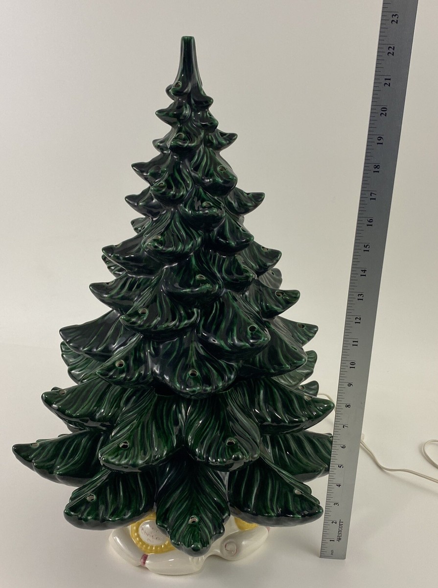 Vintage 70's Ceramic 3 Piece Christmas Tree 23