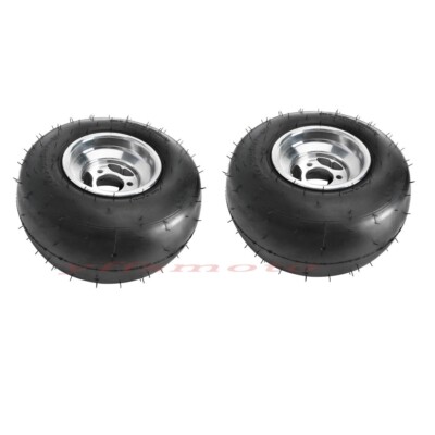 Pair 10x4.50-5 4PLY Front Tire Rim Wheel for Kids Go Kart Golf Cart Four Wheeler