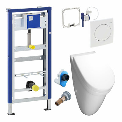 Urinal Installationsset Vitra, Deckel, Geberit Element, Betätigung, Zubehör