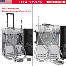 Dental Portable Mobile Delivery Unit System Air Compressor 4 Holes High Suction