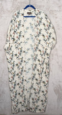 Anthropologie BEL KAZAN Sadie Duster Ivory Dandelion Floral Kimono
