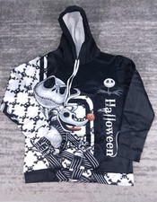 Halloween Men's XL Hoodie Black Sweatshirt 3D Printed Pullover Sweater Cosplay