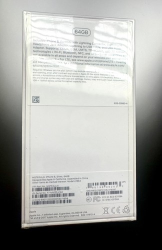 Apple iPhone 8 -64 GB-SILVER-A1863 T-Mobil - Authentic Sealed New 2017 Stock - Afbeelding 6 van 6