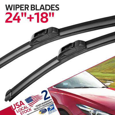 For Mitsubishi Lancer 2002-2007 FRONT 24''&18'' WINDSHIELD WIPER BLADE SET OEM