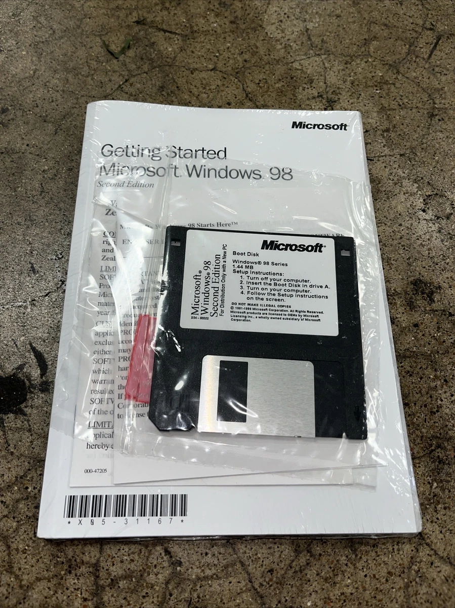 MICROSOFT WINDOWS 98 SE SECOND EDITION FULL OPERATING SYSTEM MS