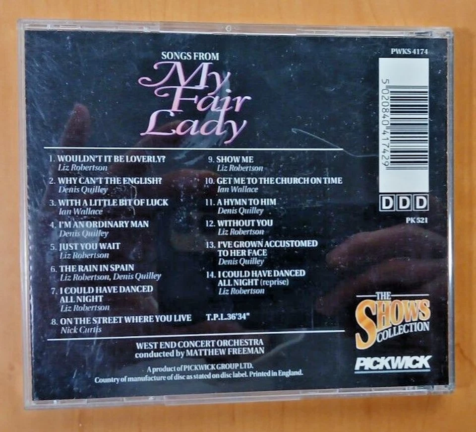 Songs from My Fair Lady by Various Artists (Music CD, Pickwick) - Image 3 of 3