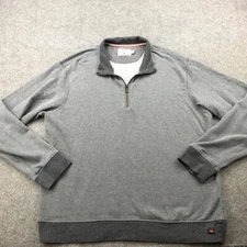 The Normal Brand Sweater Mens 2XL Gray 1/4 Zip Mock Neck Pullover Long Sleeve