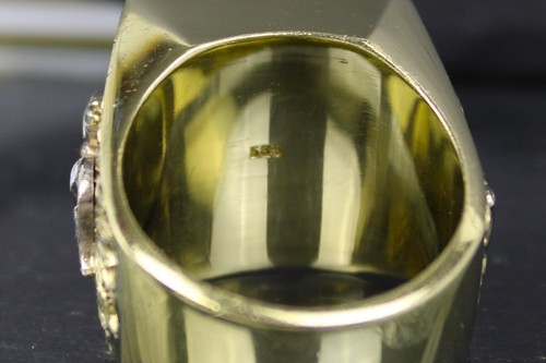 Massiver Siegelring, Wappenring, 585er Gelbgold, 14 Karat - Bild 15 von 15