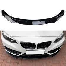 Gloss Black Front Bumper Spoiler Lip Kit For BMW 2 Series F22 220i 2012-2021