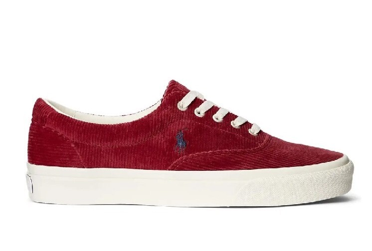 Polo Sneaker TG 14 Ralph Lauren Keaton Pony Sneaker Rosso Tessuto
