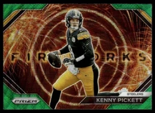 2023 Panini Prizm Fireworks Green Wave Kenny Pickett Pittsburgh Steelers #9