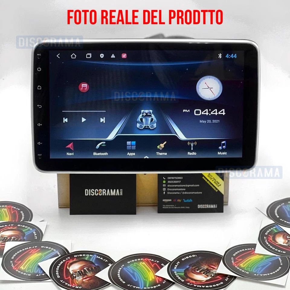 AUTORADIO ANDROID 10" POLLICI DAB+ STEREO AUTO 1/2 DIN WIFI SCHERMO ESTRAIBILE - Immagine 2 di 4