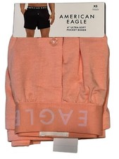 NWT AMERICAN EAGLE 4" Ultra Soft Pocket Boxer Sz XS-S-M-L-XL Orange 12