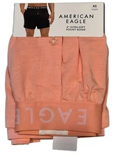 NWT AMERICAN EAGLE 4" Ultra Soft Pocket Boxer Sz XS-S-M-L-XL Orange #12