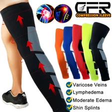 Compression Sleeve Knee Leg Support Sock Brace Sport Joint Pain Relief Arthritis