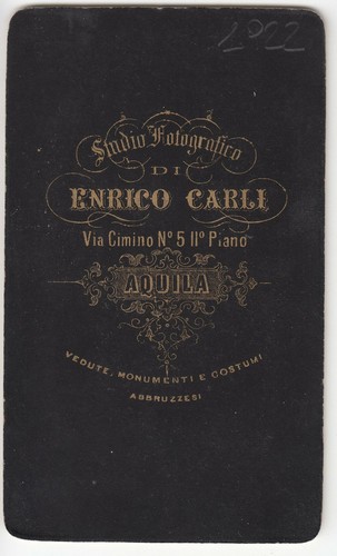 Foto photo cdv Bambino accanto alla sedia by Enrico Carli L'Aquila 1880 c.a. - Imagen 2 de 2