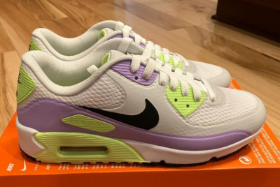 Nike Air Max 90 Golf White Black Barely Grape CU9978 109 Men's Size 8 Women 9.5