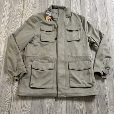 Robert Graham Cargo Field Jacket Coat Men s XL Nickel Zip Snap MSRP $328 NWT