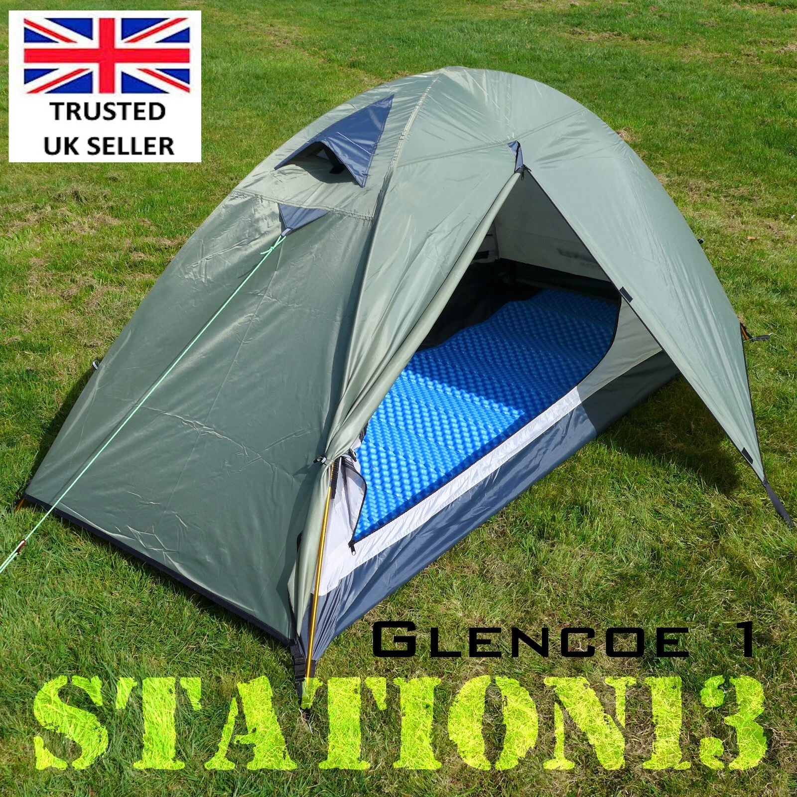 Lightweight 1 Person Backpacking Tent, 3/4 Season Tent - 'Glencoe 1' - Just 2kgs